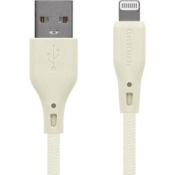 超やわらかで断線に強い 耐屈曲3万回以上 急速充電2.4A/データ転送 USB Type-A to Lightning シリコンケーブル OWLTECH(オウルテック)