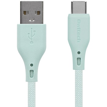 超やわらかで断線に強い 耐屈曲3万回以上 急速充電3A/データ転送 USB Type-A to USB Type-C シリコンケーブル OWLTECH(オウルテック)