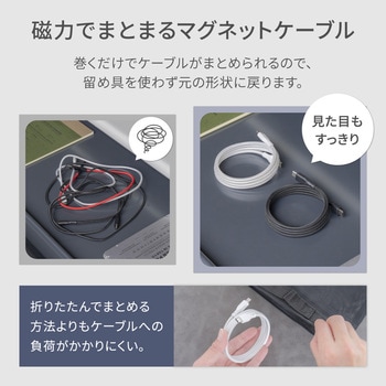 磁力でまとまる PD60W充電/データ転送 USB Type-C to USB Type-C マグネットケーブル OWLTECH(オウルテック)