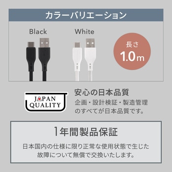 磁力でまとまる 急速充電3A/データ転送 USB Type-A to USB Type-C マグネットケーブル OWLTECH(オウルテック)