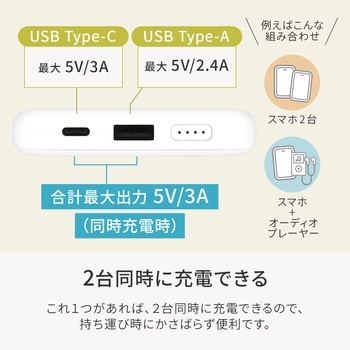 厚さ14.2mm 10000mAh 最大15W出力 USB Type-C入出力/USB Type-A出力 モバイルバッテリー OWLTECH(オウルテック)