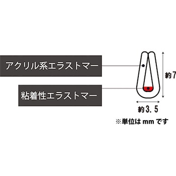 端面保護材 粘着付 軟質Uカバー 光モール