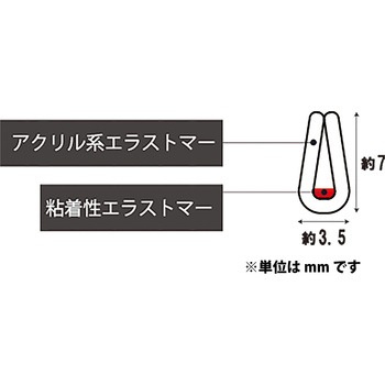 端面保護材 粘着付 軟質Uカバー 光モール