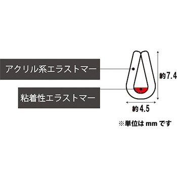 端面保護材 粘着付 軟質Uカバー 光モール
