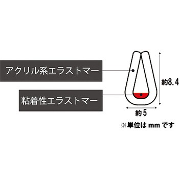 端面保護材 粘着付 軟質Uカバー 光モール