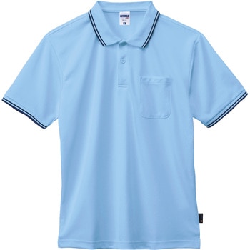 ライン入りベーシックドライポロシャツ(ポリジン加工) LIFEMAX