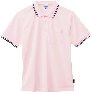 ライン入りベーシックドライポロシャツ(ポリジン加工) LIFEMAX