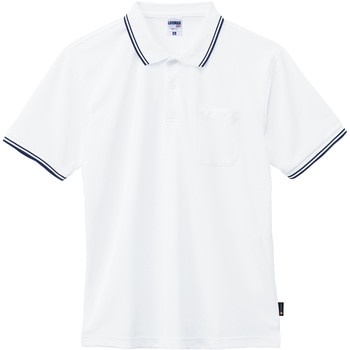 ライン入りベーシックドライポロシャツ(ポリジン加工) LIFEMAX