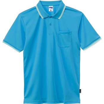 ライン入りベーシックドライポロシャツ(ポリジン加工) LIFEMAX