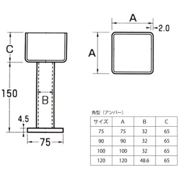 ステンレス柱受 HOJO