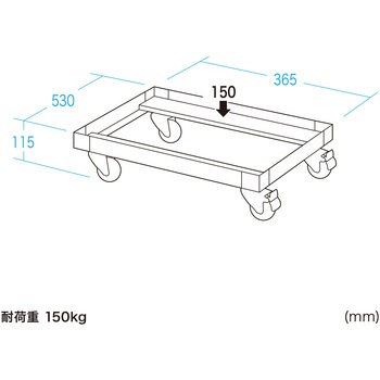 台車_コンテナ用 サンワサプライ
