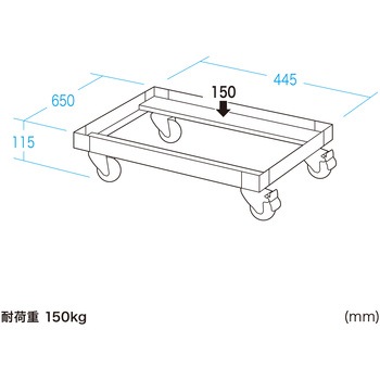 台車_コンテナ用 サンワサプライ