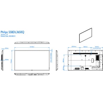 55型液晶ディスプレイ+対応スタンドセット Philips
