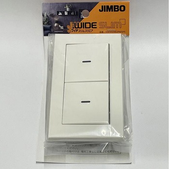 J・ワイドスリムシリーズ スイッチセット+プレート 神保電器