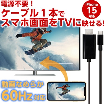 ミラーリングケーブルHDMI to Type-C 60Hz 1m エアージェイ
