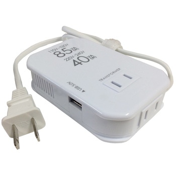 海外用薄型2口変圧器USB 110-130V/85VA 220-240V/40VA カシムラ