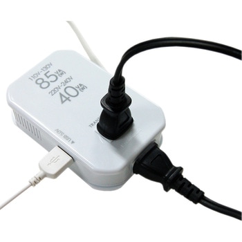 海外用薄型2口変圧器USB 110-130V/85VA 220-240V/40VA カシムラ