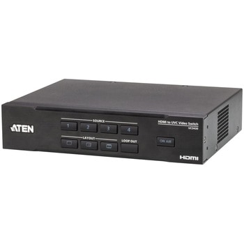 クワッド 4K HDMI->USB-C UVC ビデオスイッチャー(AVミキサー機能搭載) ATEN