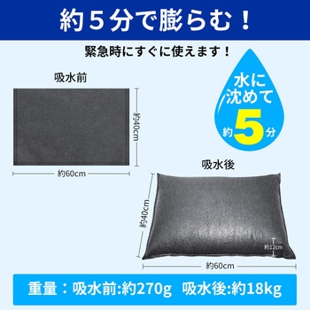 吸水式簡易土のう 10枚入り RABLISS