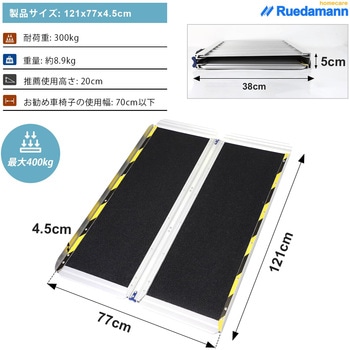 折り畳み式車椅子用スロープ Ruedamann