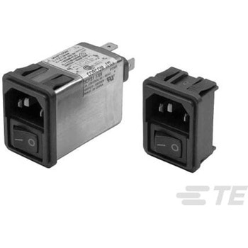 TE Connectivity IECインレット スナップイン 10A 250 V ac， 10CFS1 TE CONNECTIVITY
