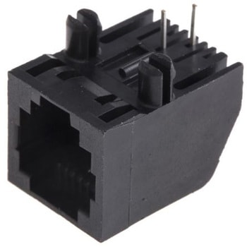 TE Connectivity RJ11コネクタ， メス， RJ11コネクタ， スルーホール実装， Cat3， 5555165-5 TE CONNECTIVITY