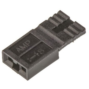 TE Connectivity ジャンパピン / ショートピン 881545-1， メス， ストレート， 黒， ハンドル、上部開口， 2極， 1列， 2.54mmピッチ TE CONNECTIVITY