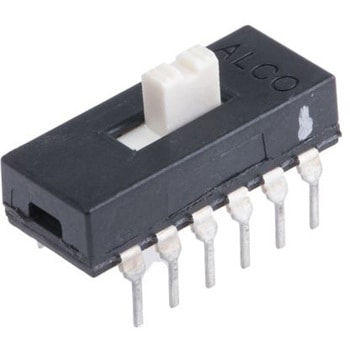 TE Connectivity スライドスイッチ 4回路 2接点 300 mA @ 115 V dc TE Connectivity Japan(旧:TYCOELECTRONICS(タイコエレクトロニクス))