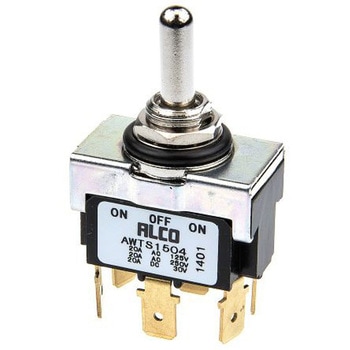 TE Connectivity トグルスイッチ， DPDT， パネルマウント， (On)-Off-(On)， AWTS1504 TE CONNECTIVITY