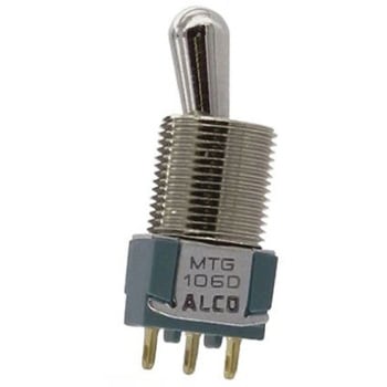 TE Connectivity トグルスイッチ， SPDT， パネルマウント， On-(On)， MTG106D TE CONNECTIVITY