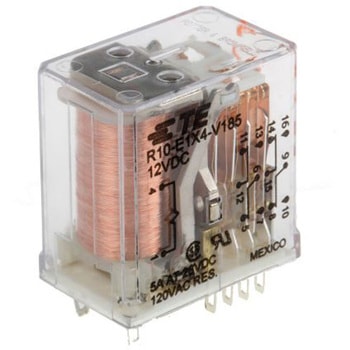 TE Connectivity パワーリレー 12V dc， 4c接点 プラグイン タイプ - TE CONNECTIVITY