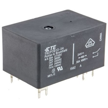 TE Connectivity パワーリレー 24V dc DPST 基板実装タイプ TE Connectivity Japan(旧:TYCOELECTRONICS(タイコエレクトロニクス))