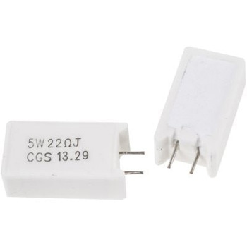 TE Connectivity 巻線 巻線型リード線形抵抗器 5W 22Ω ±5%， SQMW522RJ TE CONNECTIVITY