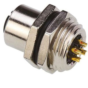 TE Connectivity 丸型コネクタ， 4極， M12， パネルマウント， 1838891-2 TE Connectivity Japan(旧:TYCOELECTRONICS(タイコエレクトロニクス))