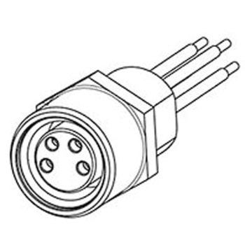 TE Connectivity 丸型コネクタ， 4極， M8， パネルマウント， 1-2120959-1 TE Connectivity Japan(旧:TYCOELECTRONICS(タイコエレクトロニクス))
