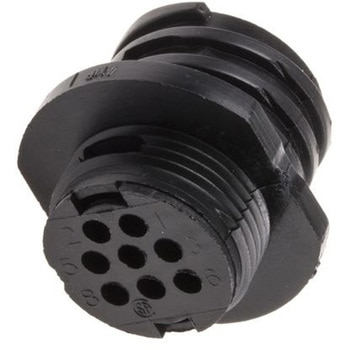 TE Connectivity 丸型コネクタ， 8極， スタンダード， ケーブルマウント， 205841-2 TE Connectivity Japan(旧:TYCOELECTRONICS(タイコエレクトロニクス))