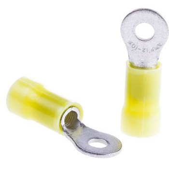 TE Connectivity 丸形圧着端子， 内径：3.7mm， スタッド径：M3.5， 黄 342182-1 TE CONNECTIVITY