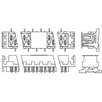 TE Connectivity 基板接続用ソケット 8 極 2.54mm 2 列 表面実装 TE Connectivity Japan(旧:TYCOELECTRONICS(タイコエレクトロニクス))