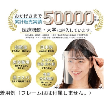 HMフェイスシールド クリア 替シールド 10枚入 ミノル工業