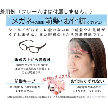 HMフェイスシールド クリア 替シールド 10枚入 ミノル工業
