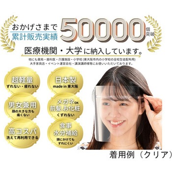 HMフェイスシールド クリア ミノル化学工業