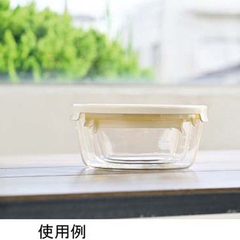耐熱ガラス製保存容器 丸 オフホワイト 3個×18セット入 HARIO
