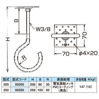 ケーブルフック O型 ダイドーハント(大同製鋲所)