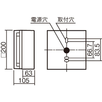 LED防雨型一般灯 フレーム電球色 Panasonic(パナソニック)