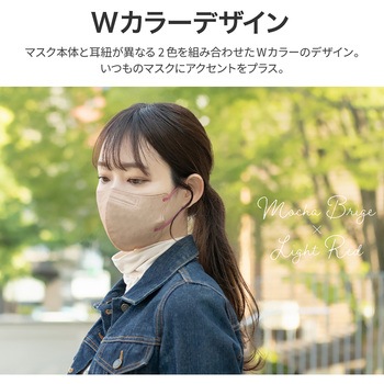 不織布マスク 「W COLOR MASK」 3D キープフィット ふつうサイズ(個包装) 20枚入り プラスライフ