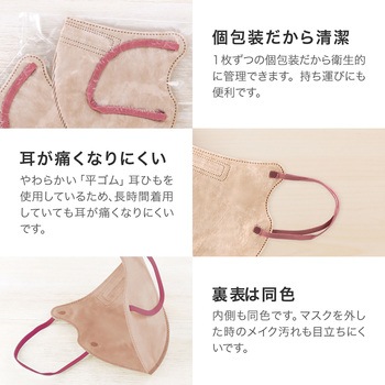 不織布マスク 「W COLOR MASK」 3D キープフィット ふつうサイズ(個包装) 20枚入り プラスライフ