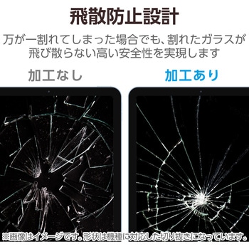 11インチ iPad Air (M2) ガラスフィルム 超高透明 光反射軽減 ガイドフレーム付 表面硬度10H 指紋防止 エレコム