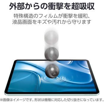 11インチ iPad Air (M2) フィルム 高透明 衝撃吸収 抗菌 指紋防止 気泡防止 エレコム