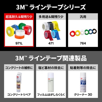 3M 超高耐久ラインテープ 971L ライナー付き 3M(スリーエム)