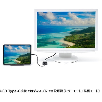 変換アダプタ_USB TypeC-DVI サンワサプライ